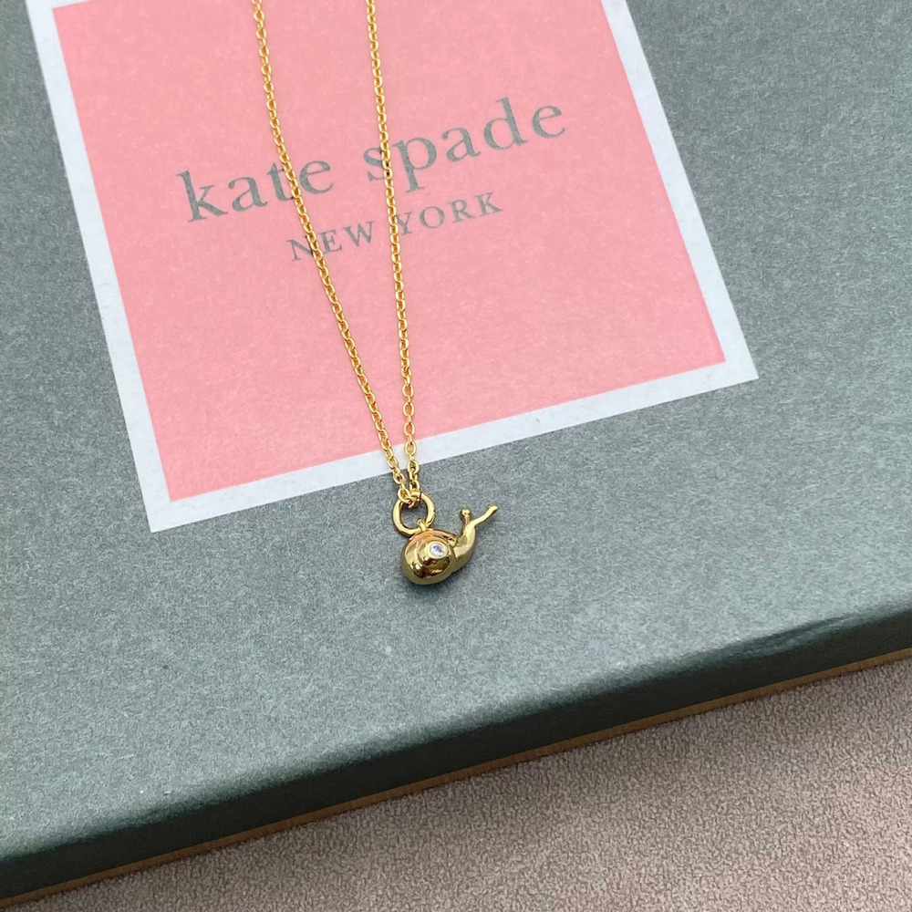 kate spade Inlaid Snail Pendant Metal Necklace Unisex